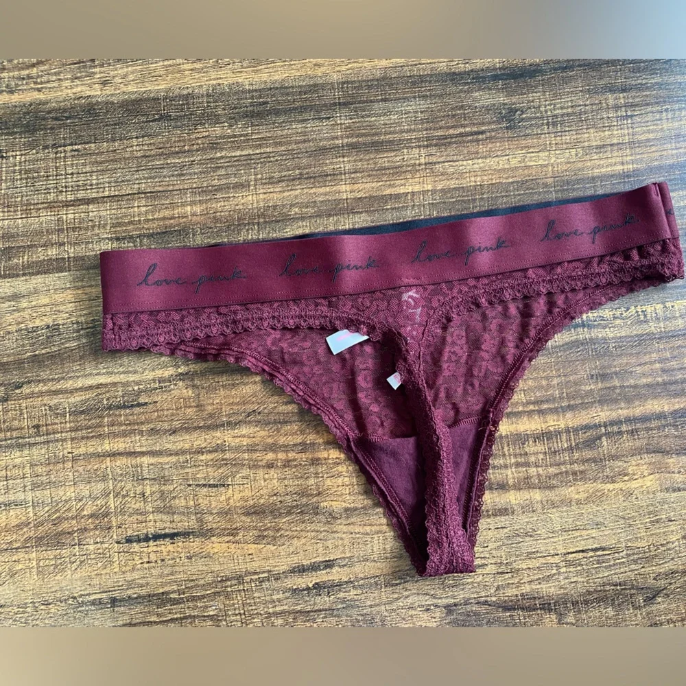 Victoria's Secret Burgundy Lace Panties - Picture 4 of 4